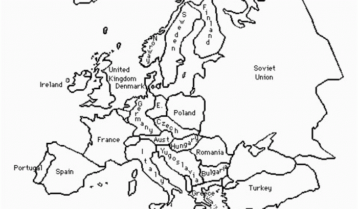 Europe after ww2 map worksheet