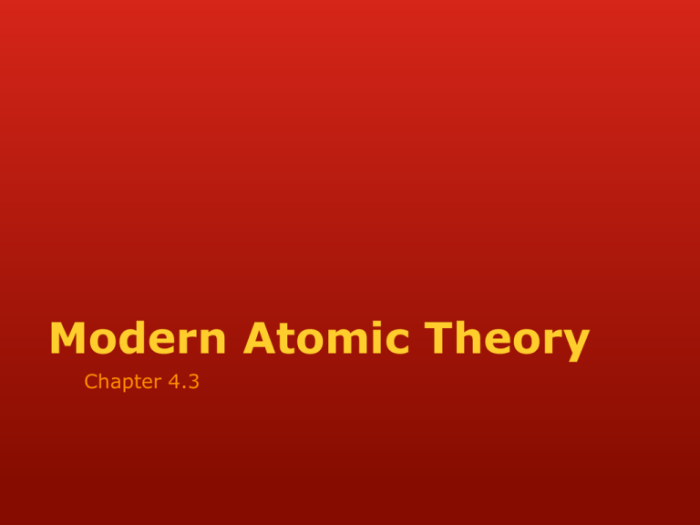 Section 4.3 modern atomic theory pages 113-118 answer key