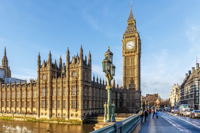 London's houses of parliament are a landmark example of