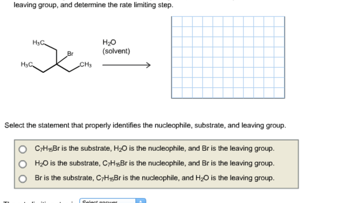 Draw the major organic product of the sn1 reaction